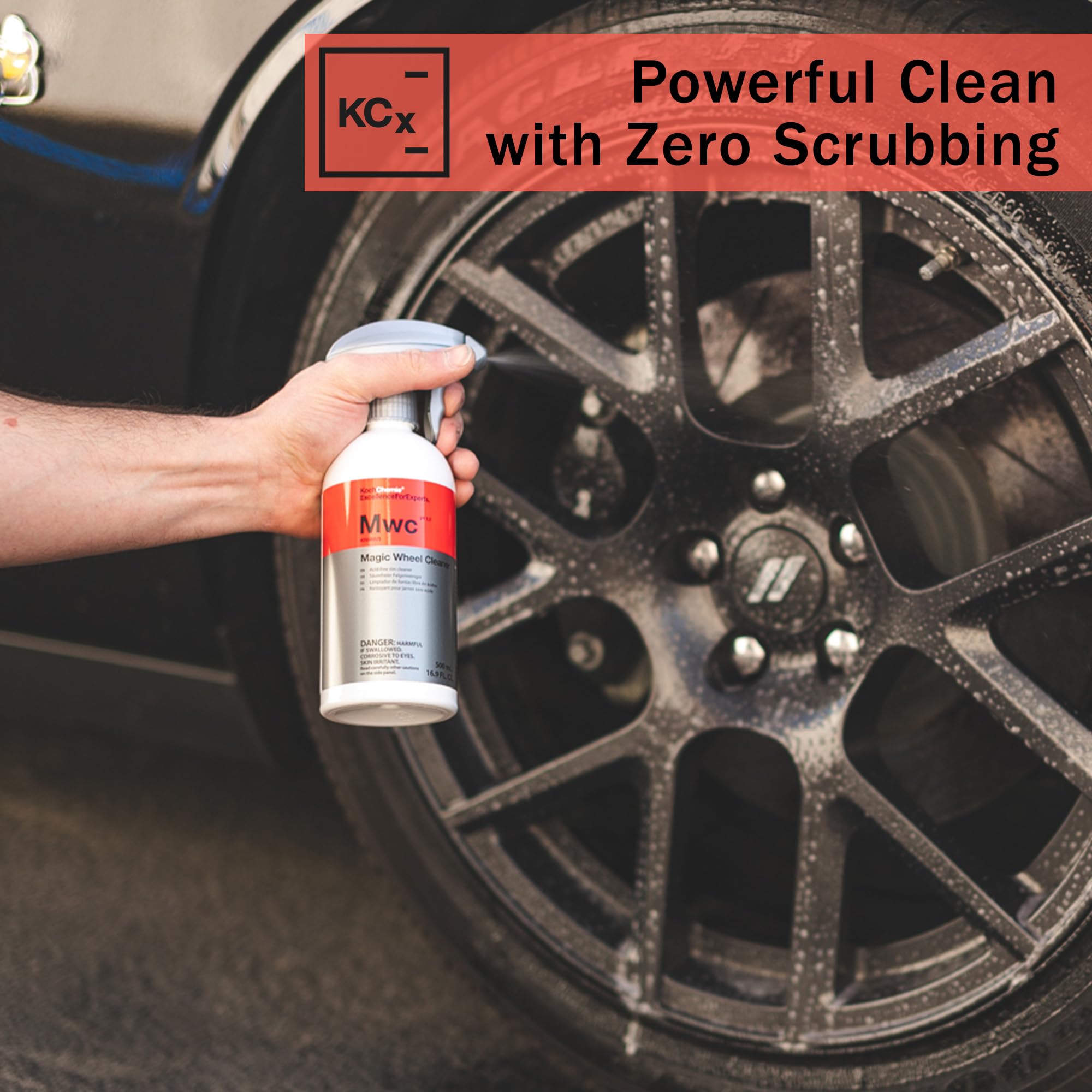 KOCHCHEMIE Magic Wheel Cleaner - Powerful Rim and Rim Well Cleaner; Acid Free, Dissolves Iron Particles Using Visible Red Discoloration, Excellent Adhesion and Viscosity (500 milliliters) - Image 7