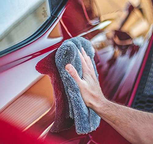 The Rag Company - Eagle Edgeless 600 - Professional Korean 70/30 Blend Super Plush, Microfiber Auto Detailing Towels, Buffing & Polishing, 600gsm, 16in x 16in, Dark Grey (3-Pack) - Image 7