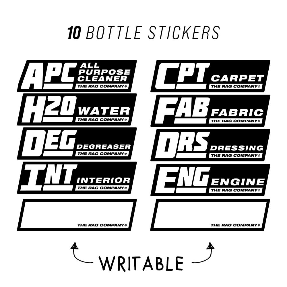 The Rag Company - ULTRA Air Tool Bottle Kit - High-Impact Replacement/Storage Bottle; Lid with Seal; Weighted Silicone Pickup Tube; and 10 Bottle Label Stickers for Contents - Image 5